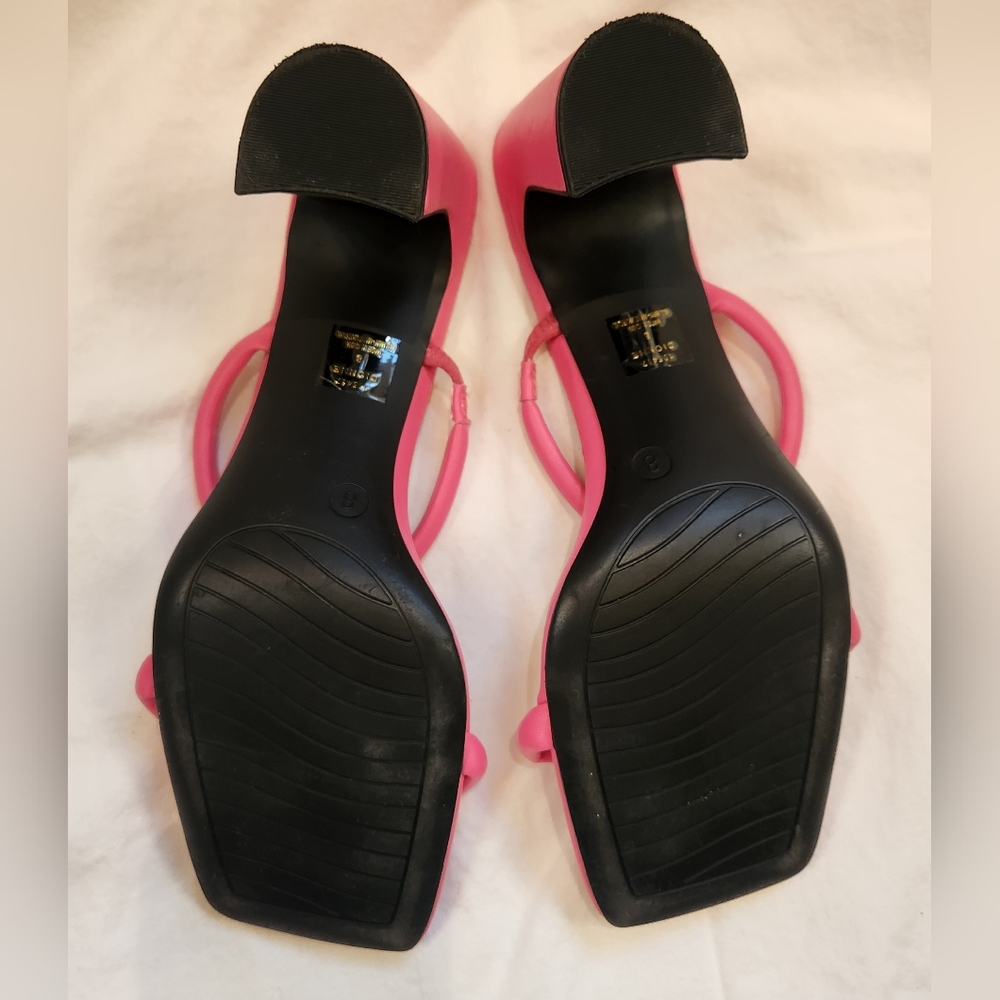 EUC Michael by Michael‎ Shannon ‘Dionne’ Heeled Slide Sandal in pink size  8 - Picture 4 of 5